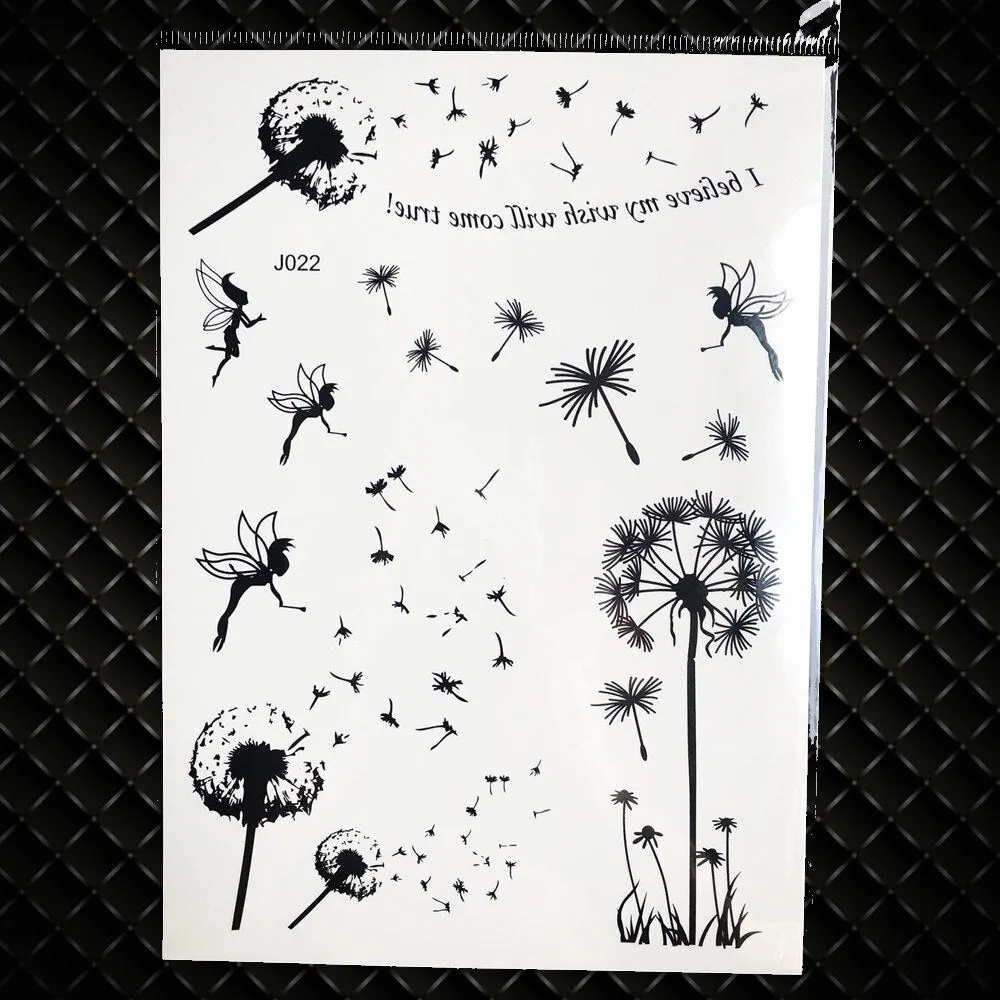 1PC Large Henna Tattoo Stickers For Wedding GBJ206 Black Ink Lace Henna Paste Women Party Brides Flower Temporary Tattoo 21x15CM