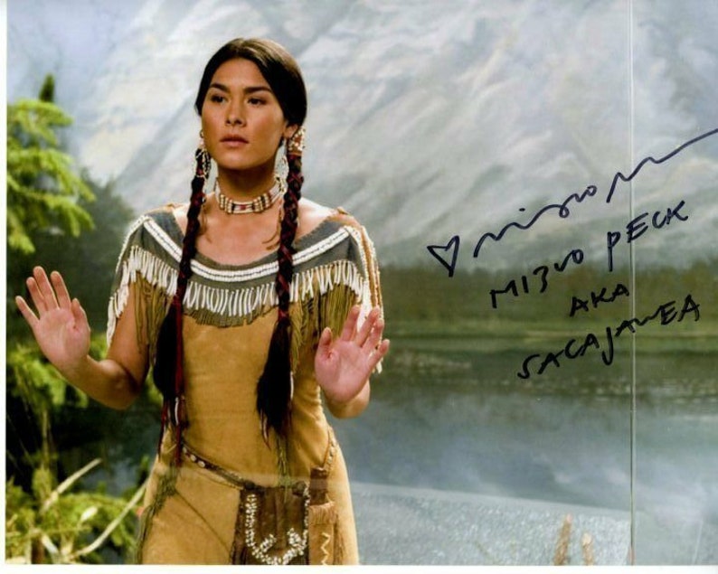 Mizuo peck signed autographed night at the museum sacajawea Photo Poster painting