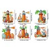 (US Only)6Pcs Double Sided Special Shape Bunny Lighthouse Diamond Painting Keychain