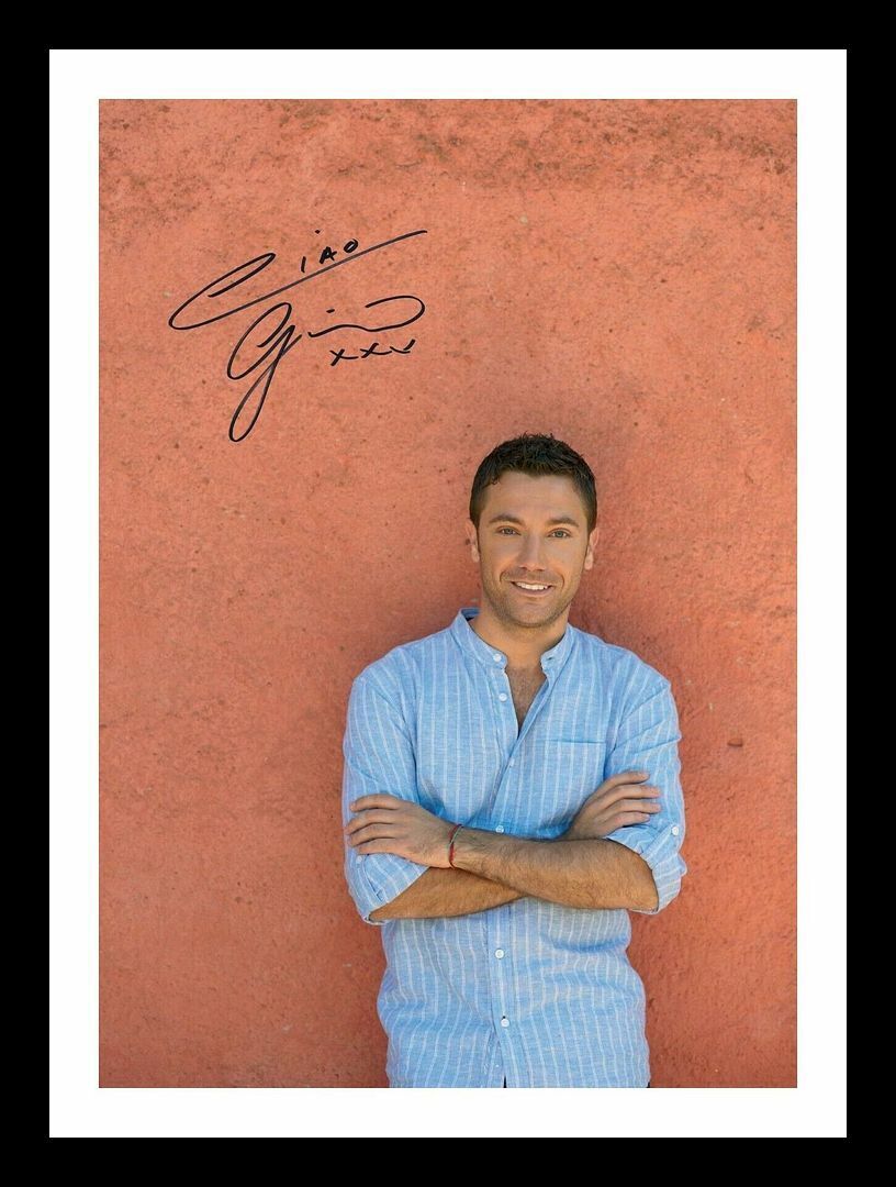 Gino D'acampo Autograph Signed & Framed Photo Poster painting