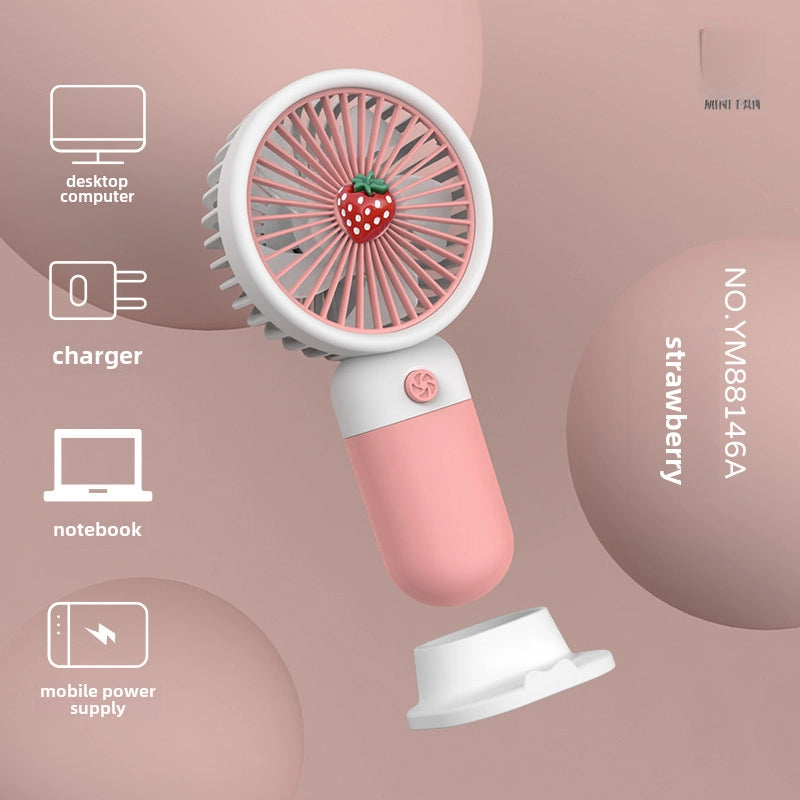 New Flower Mini Hand-held Small Fan Summer Fresh Portable Portable Portable Fan Usb Storage Electric Fan