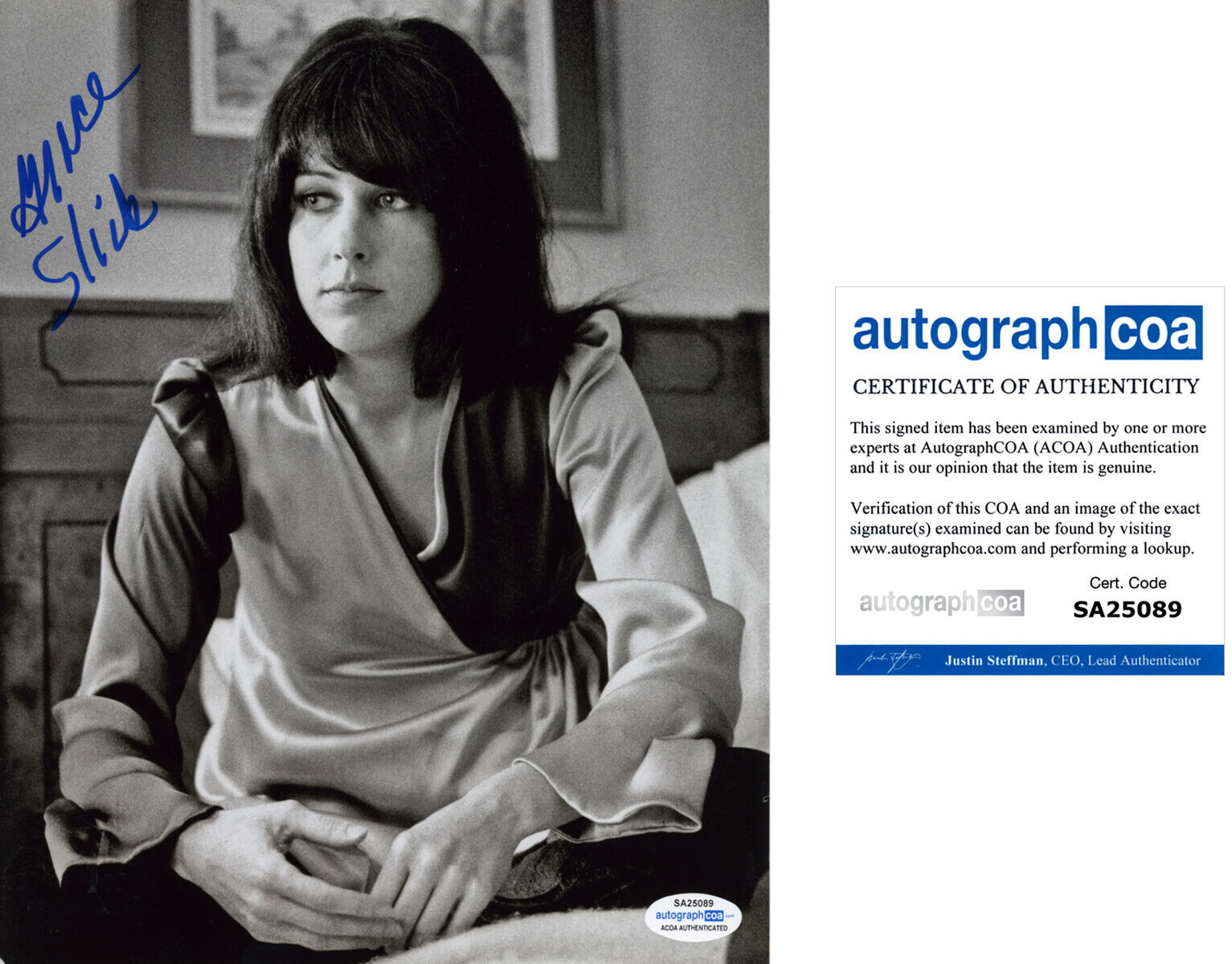 GRACE SLICK signed Autographed 8X10 Photo Poster painting A - SINGER Jefferson Airplane ACOA COA