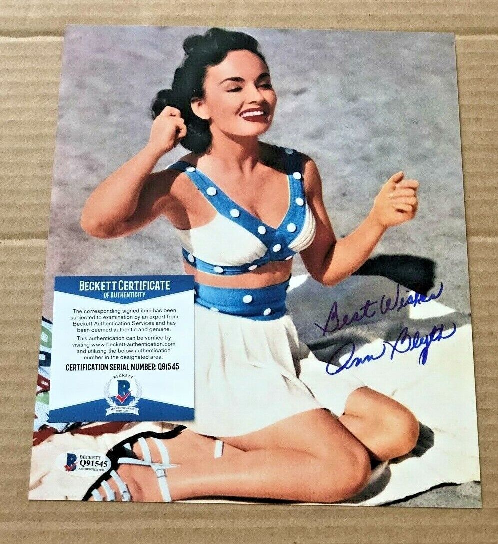 ANN BLYTH SIGNED 8X10 SEXY Photo Poster painting BECKETT CERTIFIED