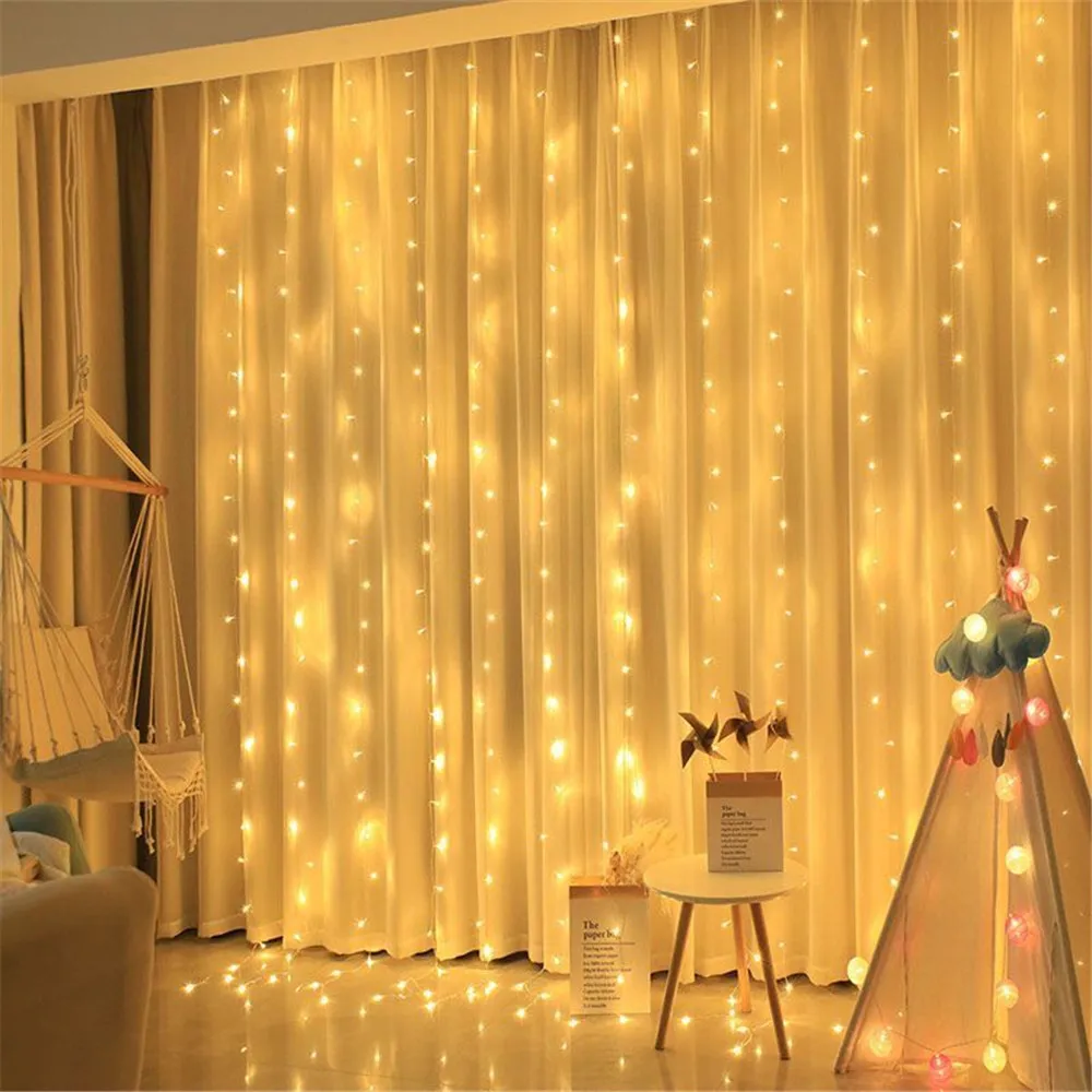 Tegooe USB Powered LED Curtain String Lights with Remote Control 3 Styles