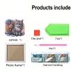 5D DIY Partial Special Shaped Drill Diamond Painting Kit Cat Decor With Frame Kit 18x18cm