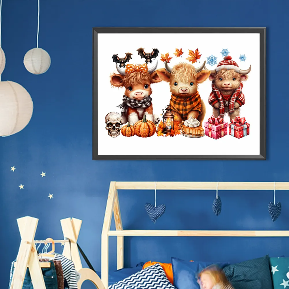 Diamond Painting - Full Round Drill - Halloween Yak(Canvas|40*30cm)