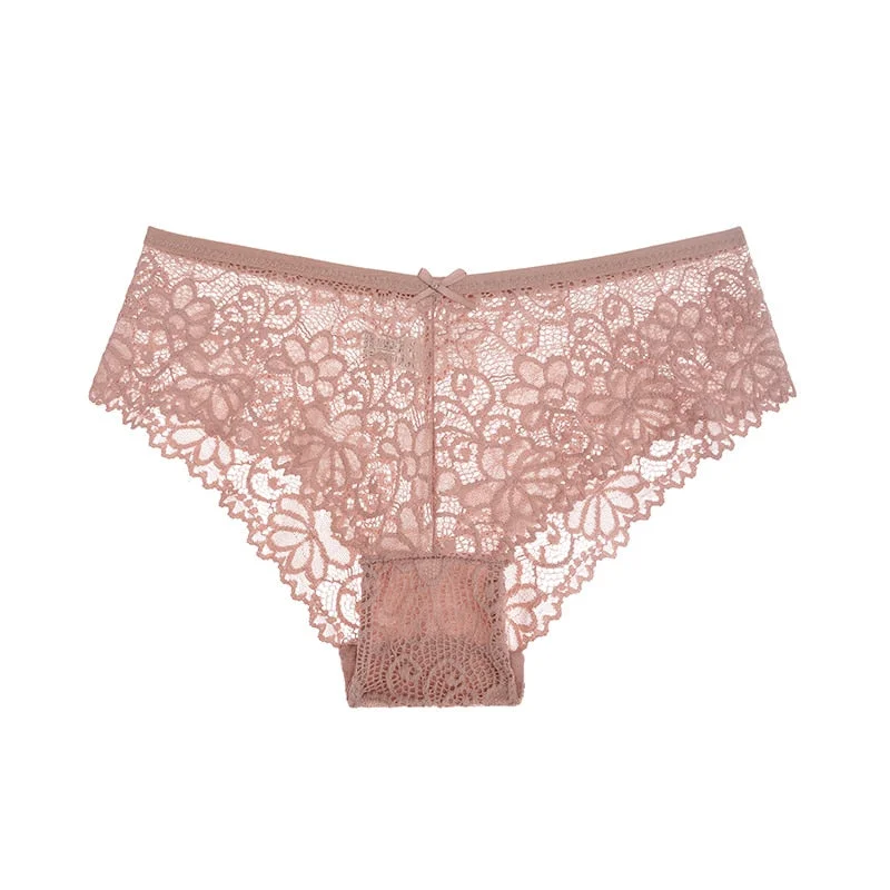 1 Pcs Sexy Lace Panties For Woman Low Waist Breathable Female Panty Hollow Transparent Briefs Hot Sale Underwear Women BANNIROU