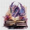 Dragons And Books-14CT Stamped Cross Stitch 50*50cm