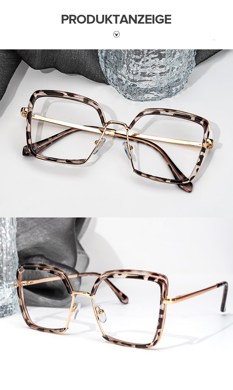 Chris Schwarz-Tortoise Geometrisch Brille