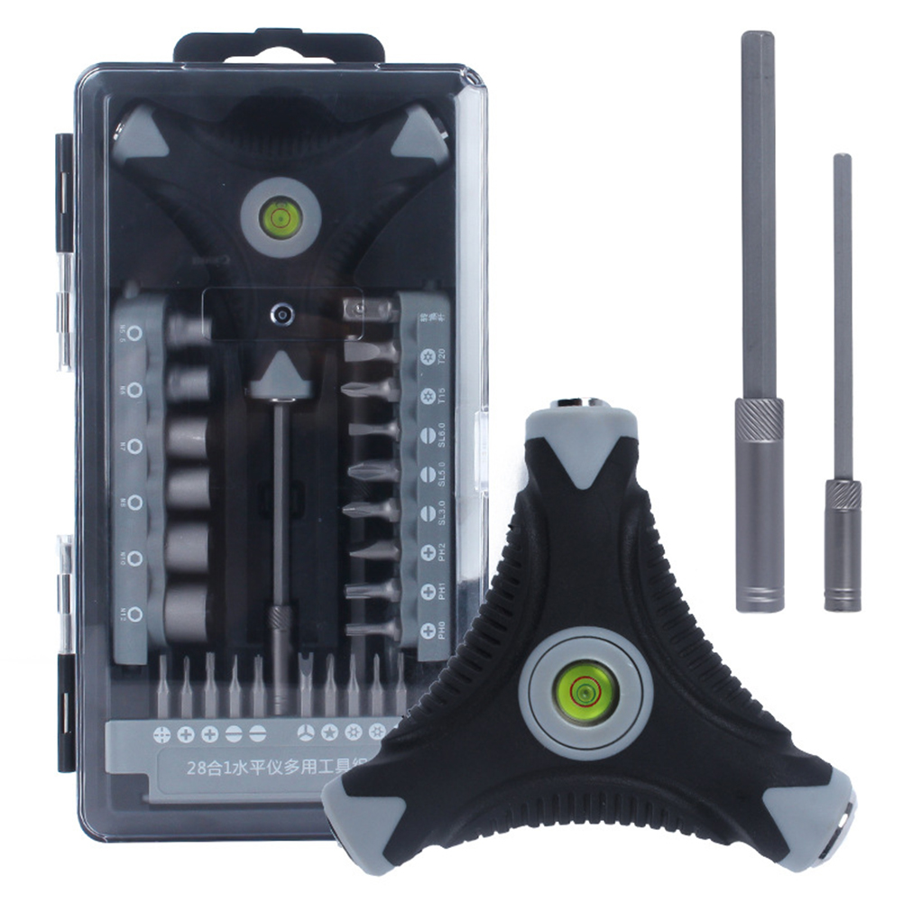 

28 in 1 Multifunction Combination Screwdriver Bit Set w/Level Repair Tool, 501 Original