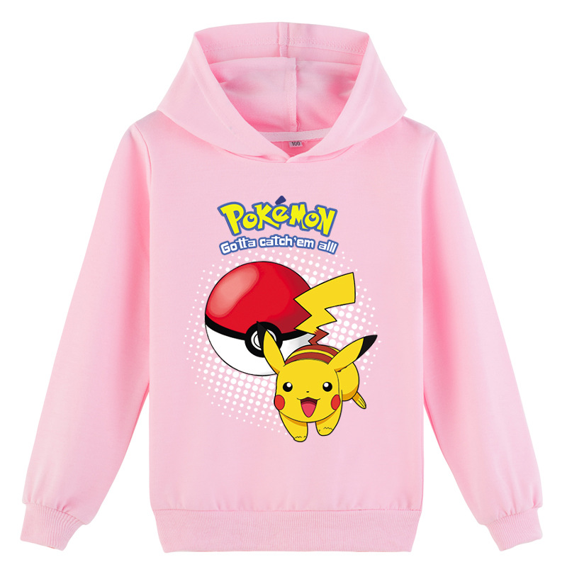 Mayoulove Pikachu Hoodie - Cute Pokemon Long Sleeve Sweatshirt for Kids and Anime Fans-Mayoulove