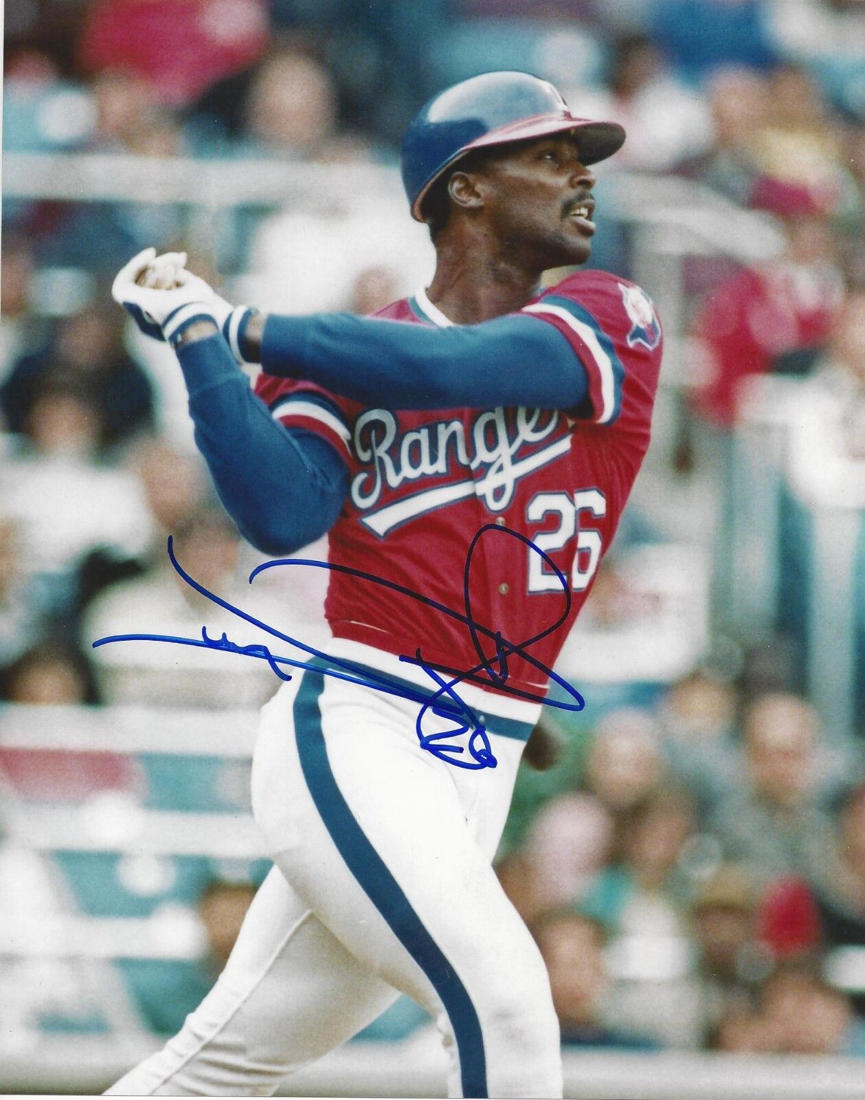 George Wright Autographed 8x10 Texas Rangers#6