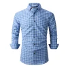 Men's Printed Long Sleeve Plaid Shirt