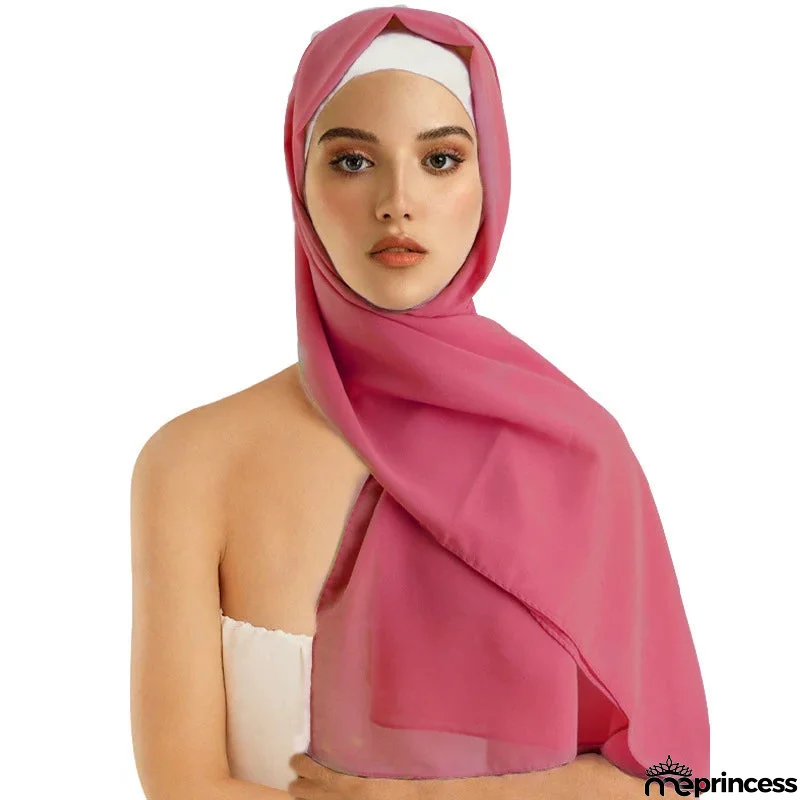 Women's Polyester Head Wrap Quick-Dry Solid Pattern Trendy Scarves