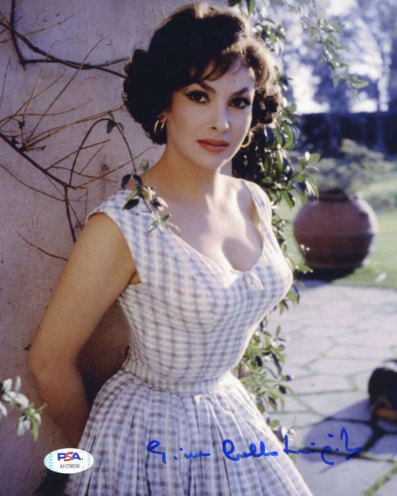 Gina Lollobrigida PSA DNA CERT Signed 8x10 Photo Poster painting Autograph