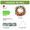 (US Local)Acrylic Pumpkin Wreath   DIY Hanging Diamond Art Kits Wall Door Decoration