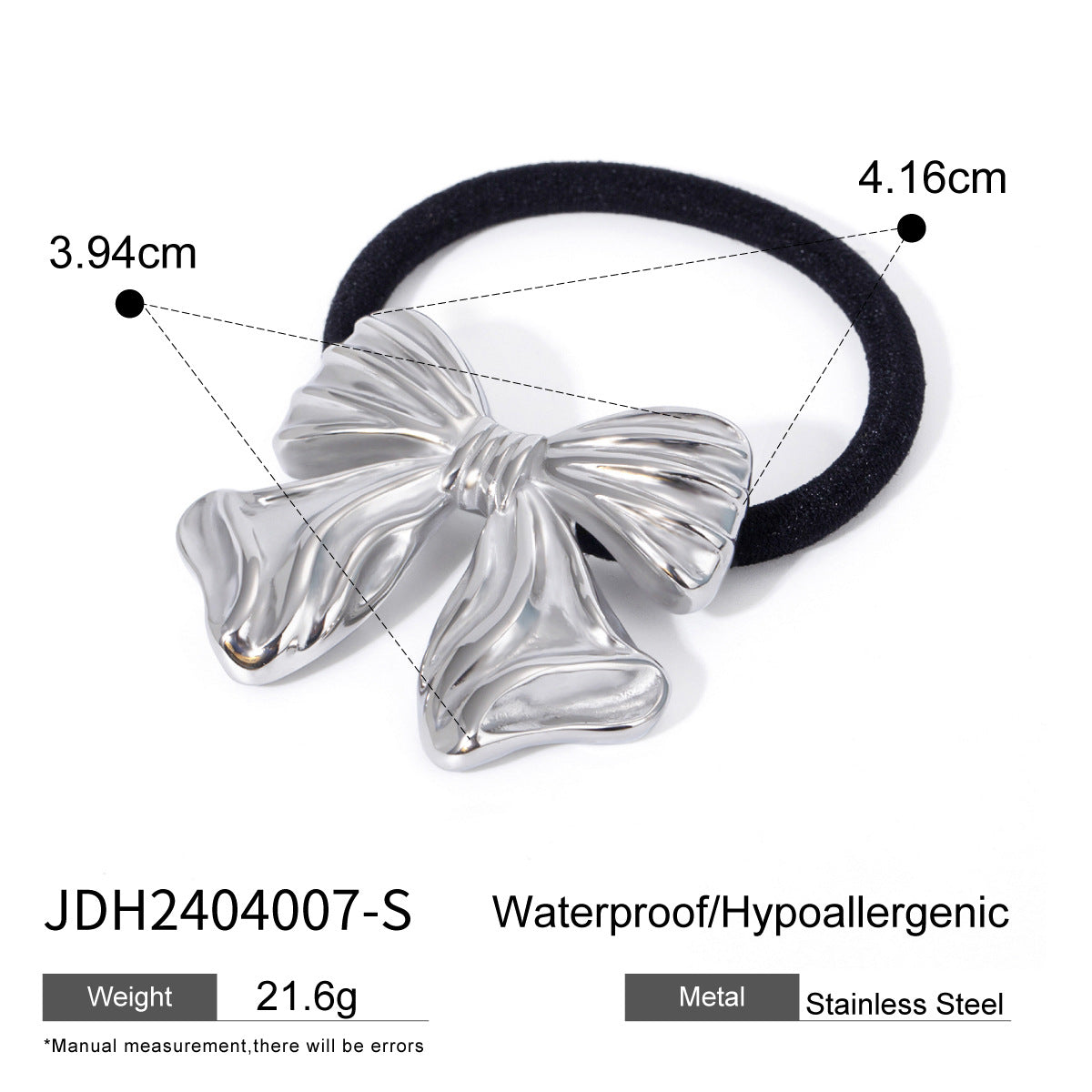 IG Style Ellipse Stainless Steel Electroplating Hair Ties