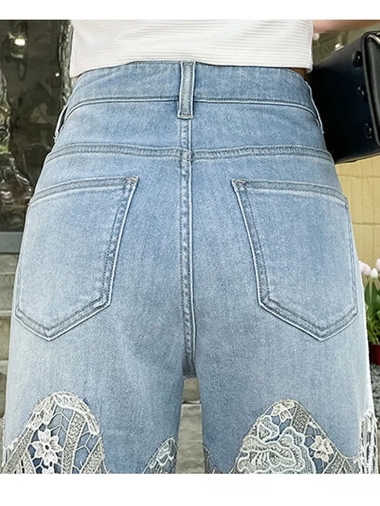 【25s Aug.】Vintage Chain Pattern Denim Jeans