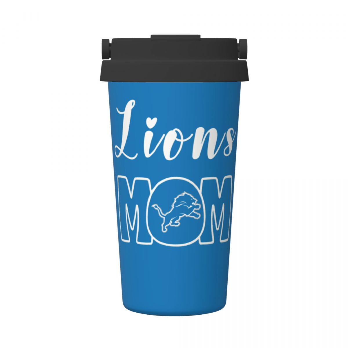 Detroit Lions Mom 16oz Vacuum Stainless Steel Tea Tumbler with Lid and Handle