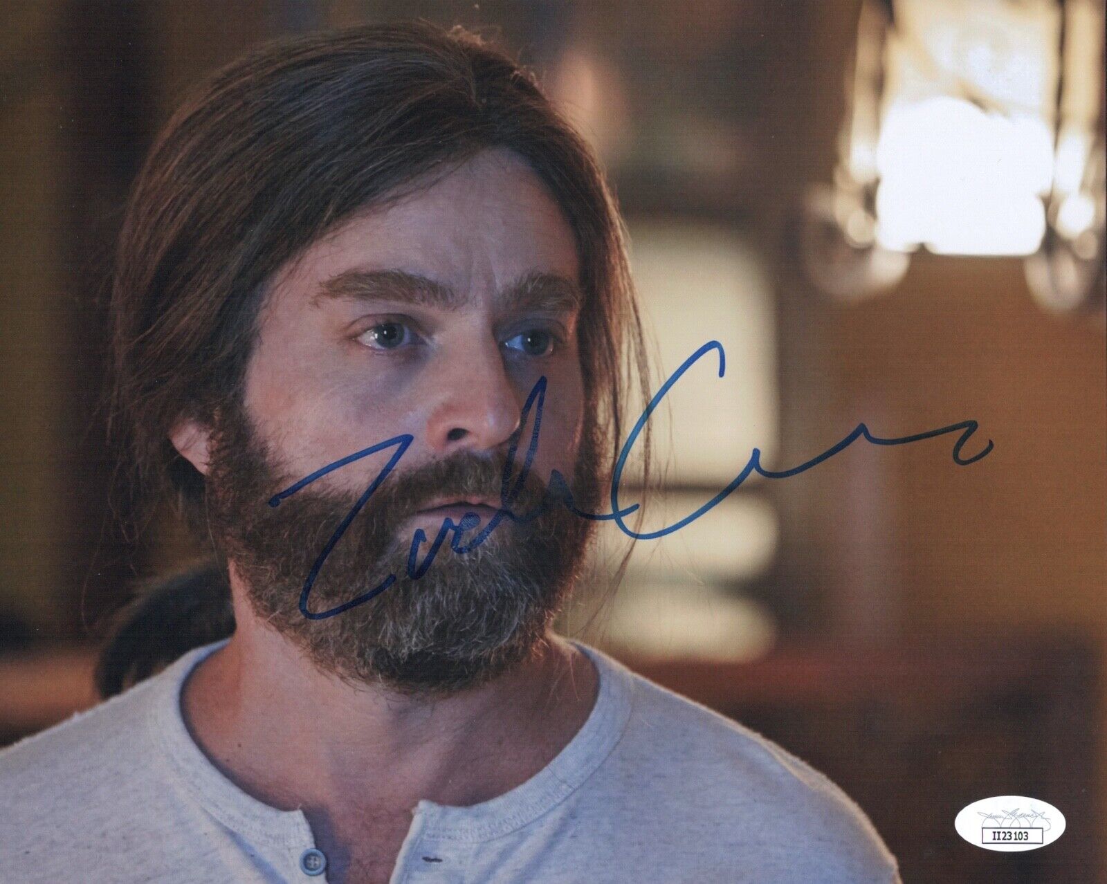 Zach Galifianakis Signed 8x10 Photo Poster painting BASKETS In Person Autograph JSA COA Cert