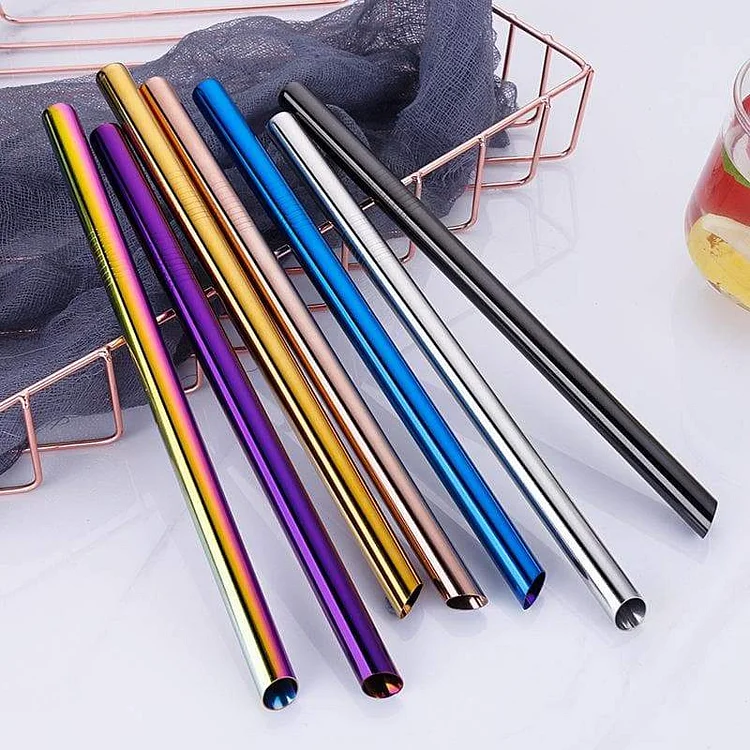 Cool Stainless Steel Extra Wide Boba Tea Jumbo Reusable Drinking Straw SP16141