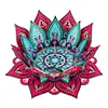 Peinture en diamant en 5D bricolage, d&eacute;coration acrylique de bureau, bougeoirs fleurs, brise-plat, d&eacute;coration de bureau maison faite main pour adultes d&eacute;butants (lotus violet)