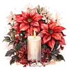 (Multi-Style)Christmas Flowers Candles-Full Round Diamond Painting 30*30CM