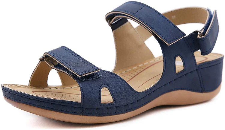 Sale\Beige	10 UK\Ladies Open Toe Sandals Premium Orthopedic Sandals   Stunahome.com