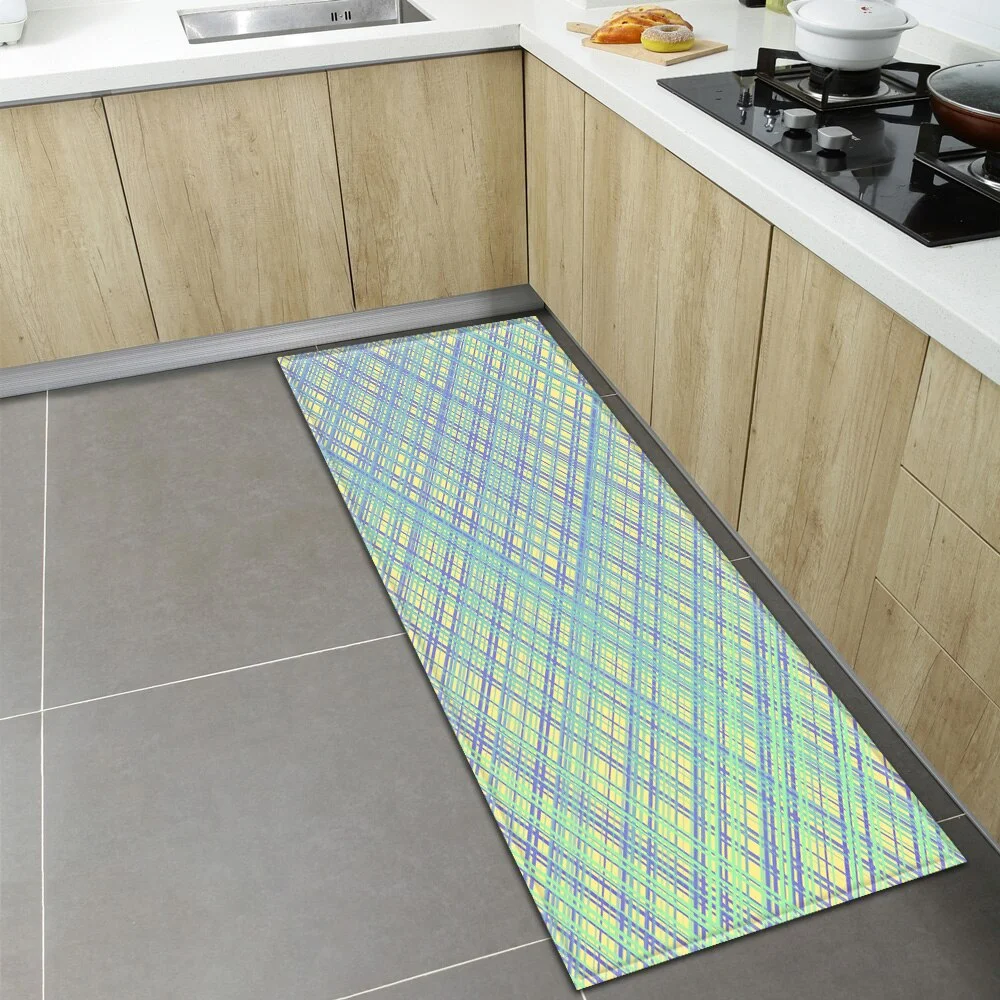 Nordic Kitchen Mat Home Entrance Doormat Bedroom Living Room Children Floor Decor Carpet Hallway Balcony Bath Anti-Slip Long Rug