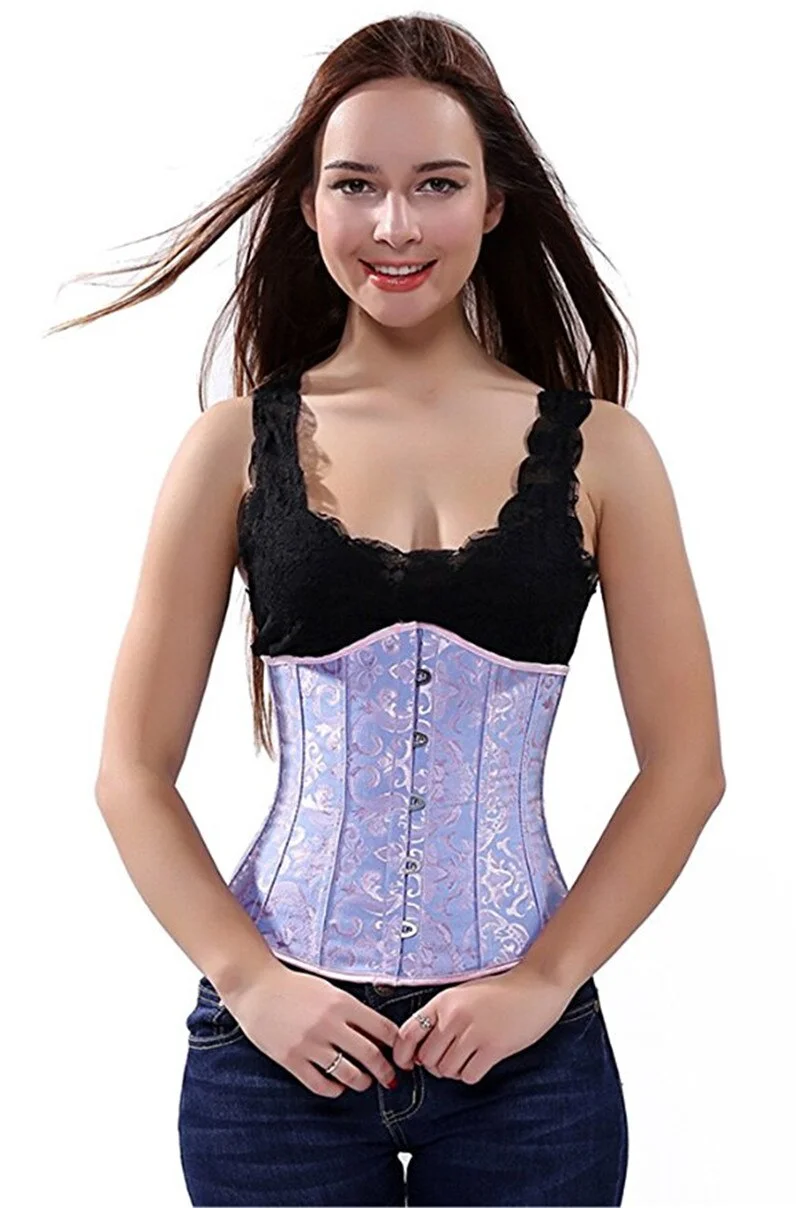 Sapubonva Corset Underbust Tops Sexy Plus Size Gothic Waist Cincher Workout Corsets Lingerie Shapewear Korsett Women Costume