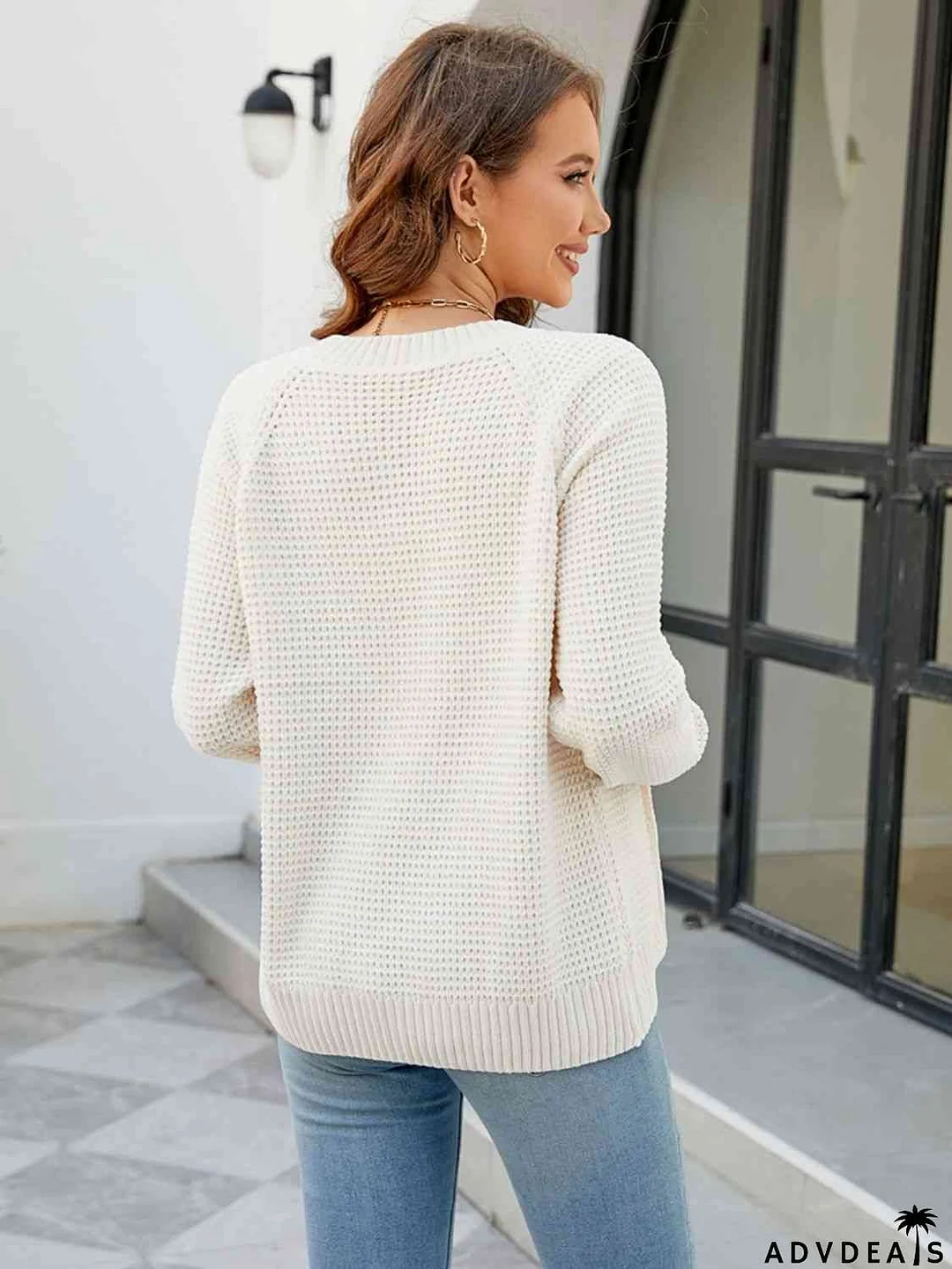 Zip-Up Round Neck Cardigan