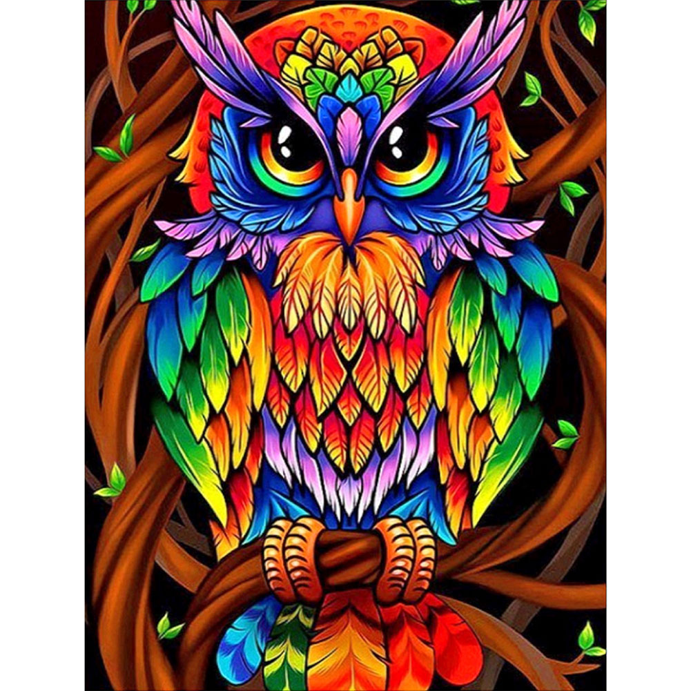 

Colorful Owl - 11CT Counted Cross Stitch - 40*50CM, 501 Original