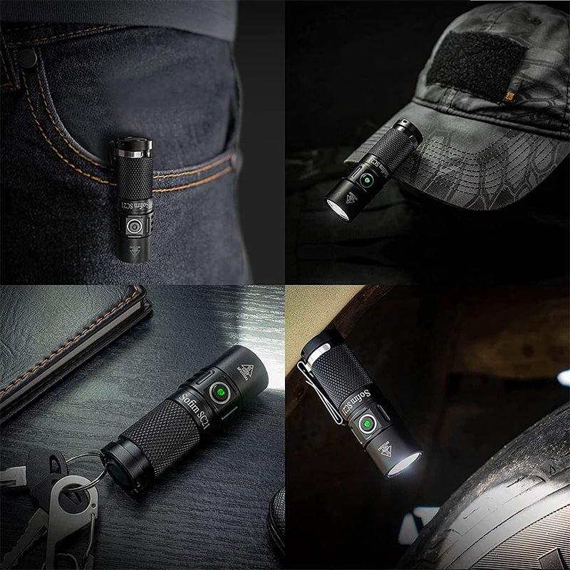 Sofirn SC21 Mini EDC Flashlight 1000 Lumen, USB Rechargeable Keychain