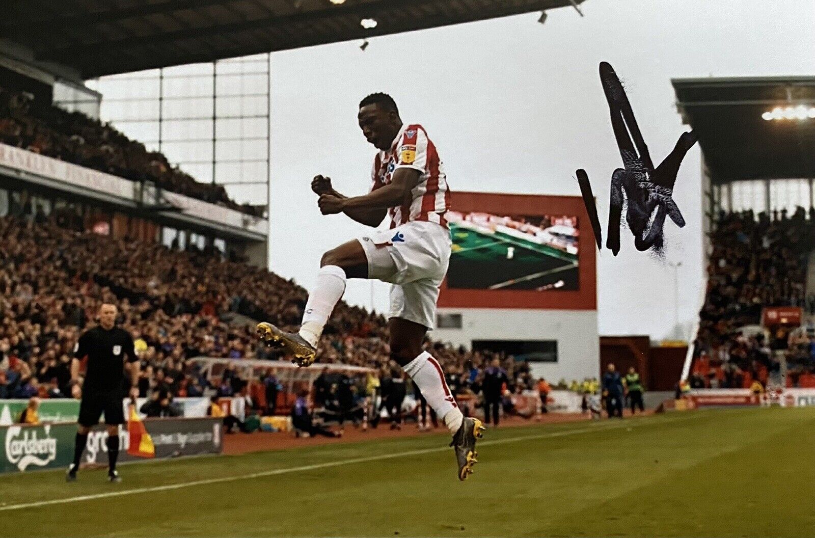 Peter Etebo Genuine Hand Signed Stoke City 6X4 Photo Poster painting