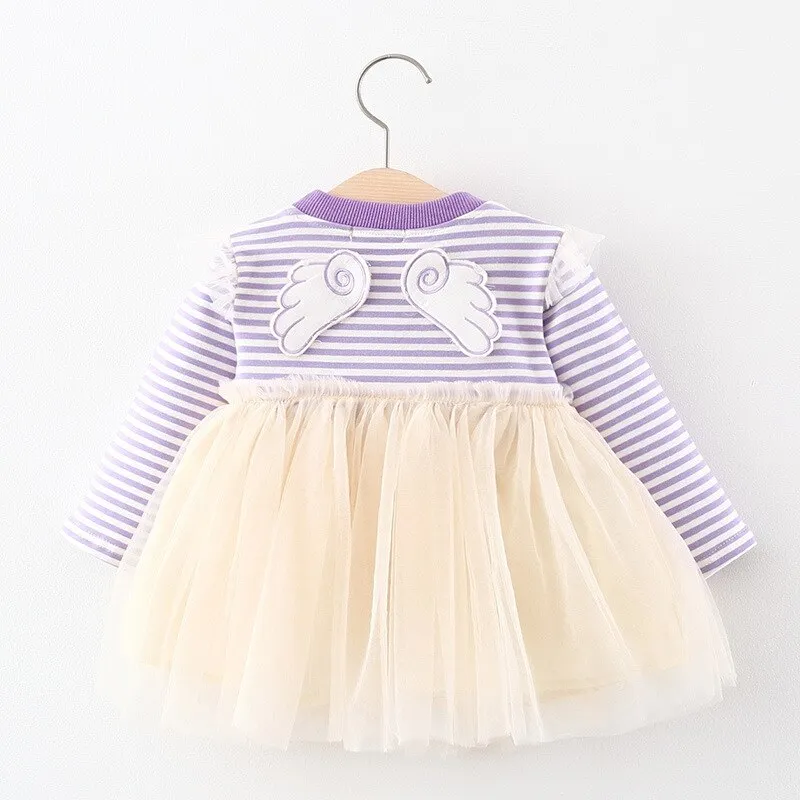 Bear Leader Baby Girls Floral Dresses Toddler Kids Casual Clothes Bowknot Princess Costumes Newborn Little Girls Dot Clothing