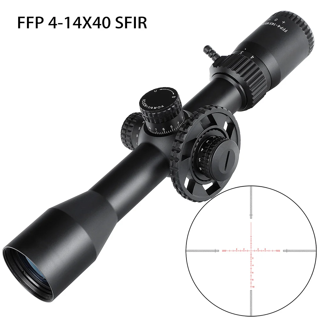 ohhunt® FFP 4-14X40 SFIR First Focal Plane 11 Level Red Illuminator Side Parallax Tactical FFP Scope 