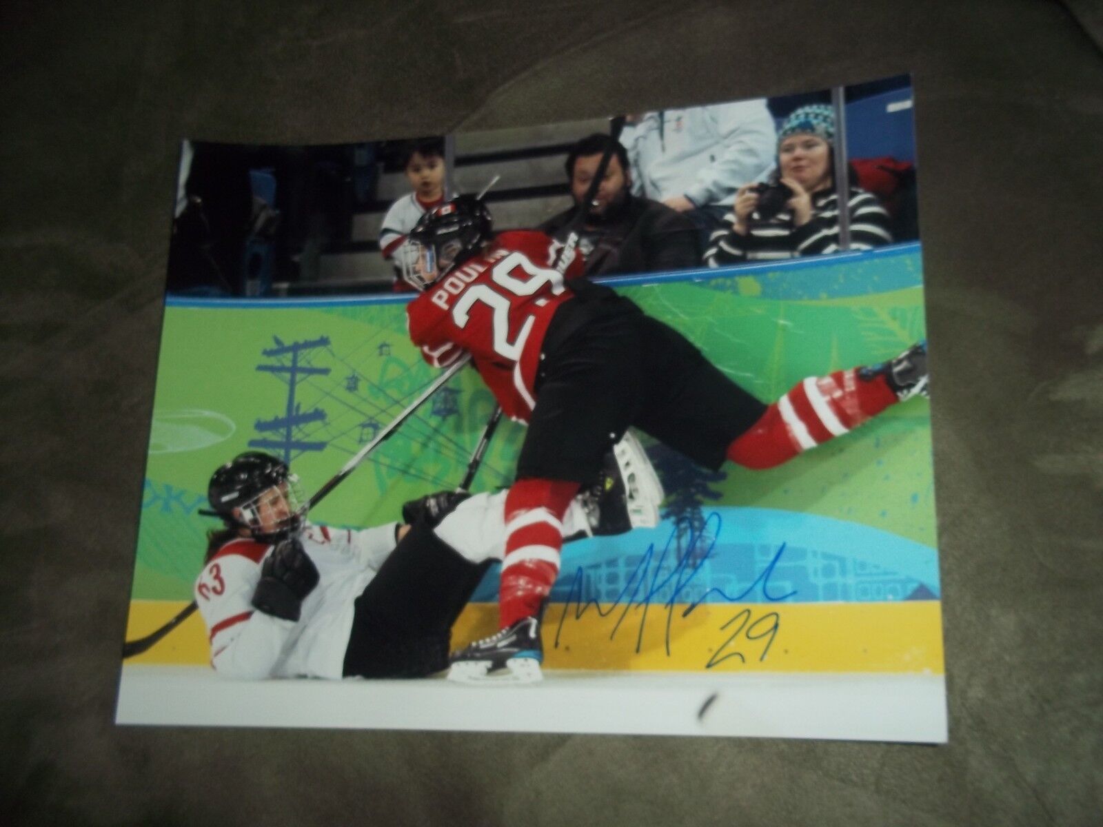 Marie Philip Poulin Team Canada Women's Hockey Autographed Photo Poster painting W/Our COA