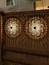 Solar Mandalas Lights Outdoor Waterproof Outdoor Solar Lights for House Back Porch Decor Warm White for Garden Post Patio Backyard Yard Decor