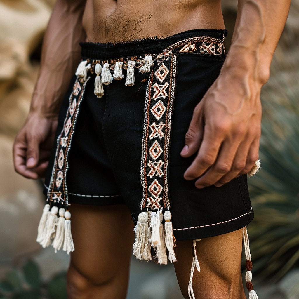 Vintage Casual Linen Shorts N Casual Shorts