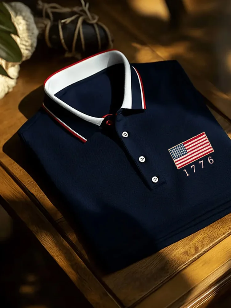 Men's We The People Fourth Of July America 1776 Patriotic Polo Shirt