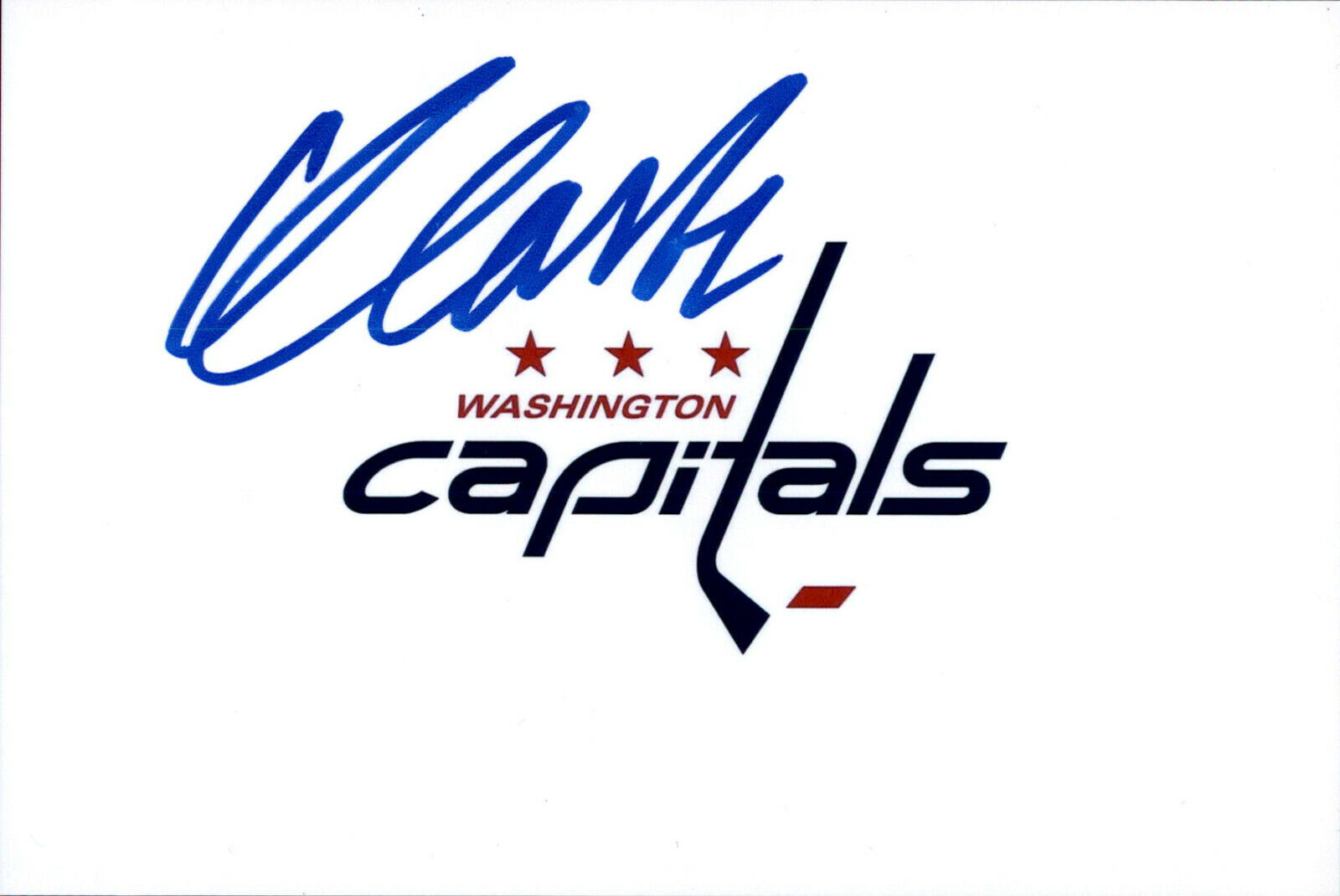 Kody Clark SIGNED 4x6 Photo Poster painting WASHINGTON CAPITALS