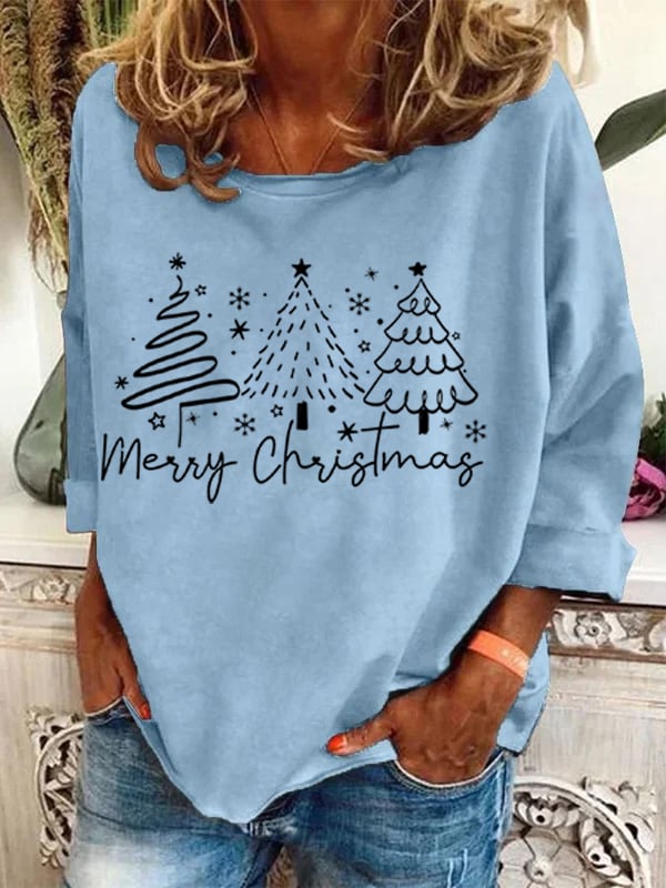 Women's  Merry Christmas  Print Casual Long Sleeve Hoodie