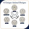 [Upgrade]6pcs/set DIY Diamond Painting Waterproof Case Classic Animal Pearl Art Coaster Gift Decor Set