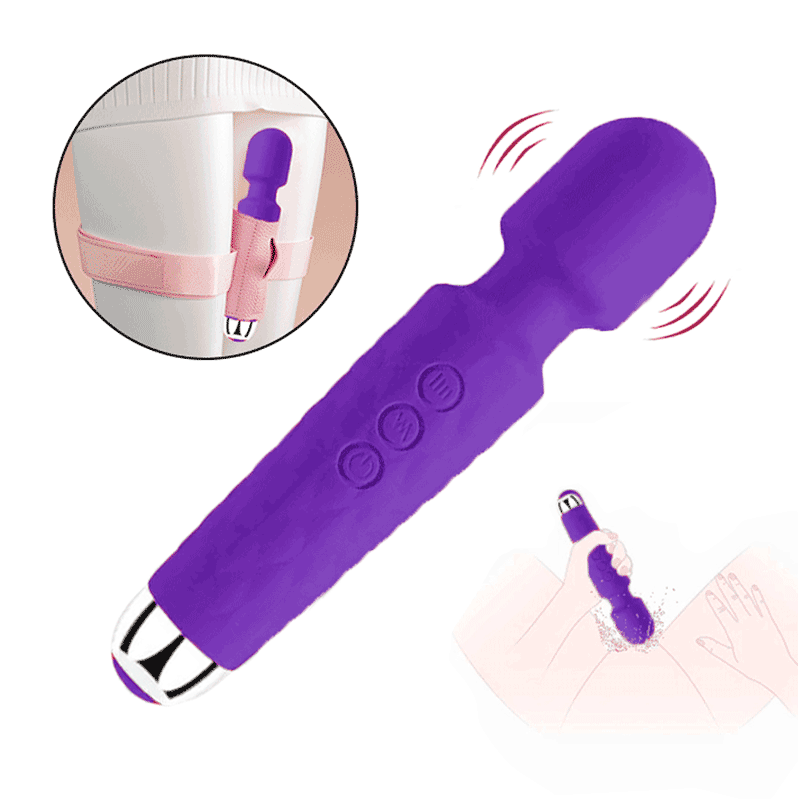 Seloria &ndash; Powerful Mini Wand Vibrator for Clitoral & Body Massage, Optional Strap-On Attachment for Versatile Play By Rose Toy