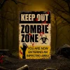 Keep Out Zombie Zone You Are Now Entering An Infected Area - Vintage Metal Signs(12*16Inch) - Warning