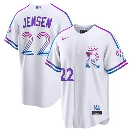 Youth Kansas City Royals #22 Carter Jensen Nike White 2026 City Connect Stadium Jersey LTX0