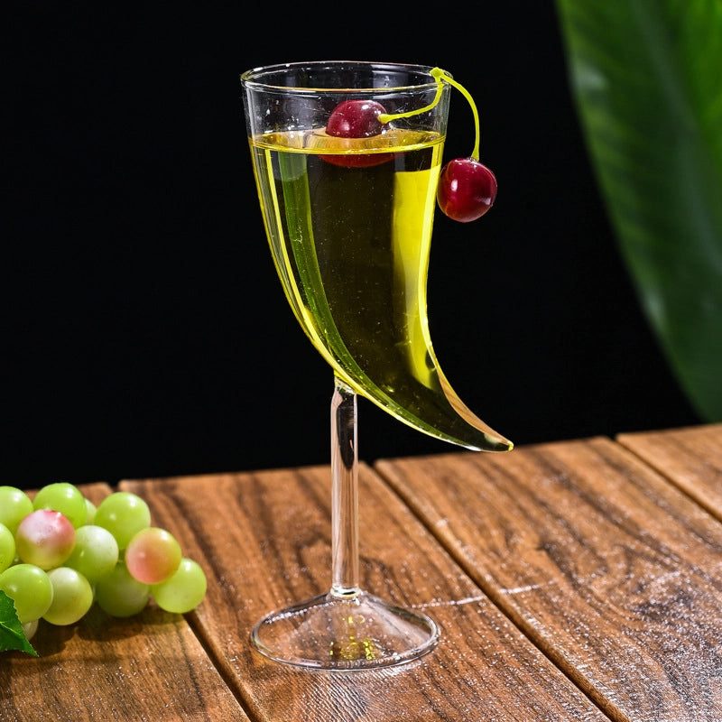 Casual Solid Color Glass Wine Glass 1 Piece