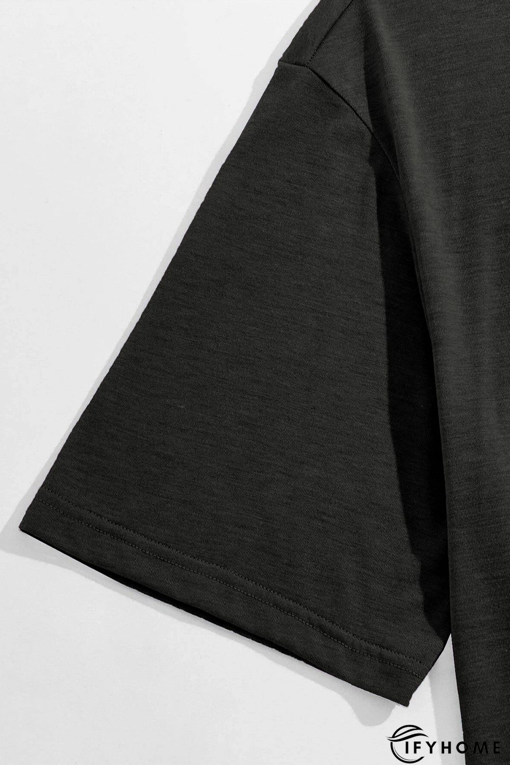 Gray Solid Basic Crewneck Short Sleeve Men\'s T-shirt | IFYHOME