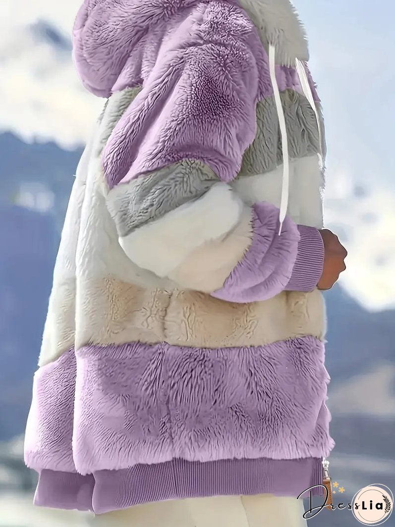 Cozy Tie-Dye Fleece Jacket for Women