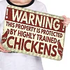 Chickens Warning- Vintage Metal Signs(12*16Inch)